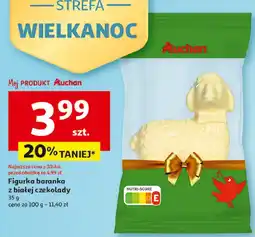 Auchan Figurka baranka z białej czekolady oferta