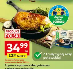 Auchan Szynka wieprzowa wolno gotowana z mięsa rasy puławskiej oferta