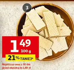 Auchan Wafle kakaowe, śmietankowe lub orzechowe Magnolia oferta