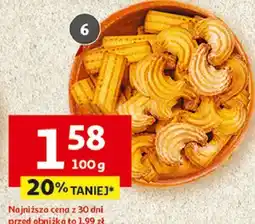 Auchan Ciastka domowe, rozetki lub rogaliki z cukrem Złotokłos oferta