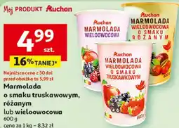 Auchan Marmolada o smaku truskawkowym, różanym lub wieloowocowa oferta