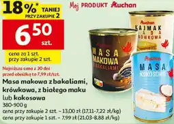 Auchan Masa makowa z bakaliami, krówkowa, z białego maku lub kokosowa oferta