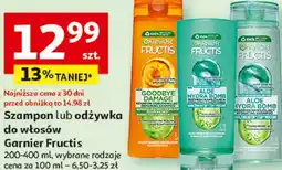 Auchan Szampon lub odżywka do włosów Garnier Fructis oferta
