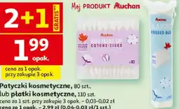 Auchan Patyczki kosmetyczne lub płatki kosmetyczne oferta