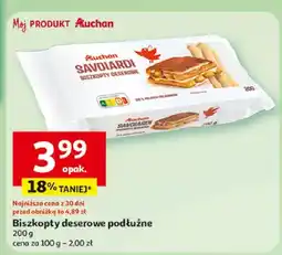 Auchan Biszkopty deserowe podłużne oferta