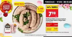 Biedronka Kiełbasa biała surowa premium Mega Paka oferta