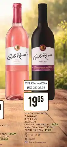 Dino Wino słodkie Carlo Rossi oferta