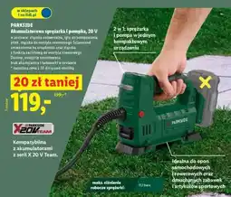 Lidl Parkside Akumulatorowa sprężarka i pompka, 20 V oferta