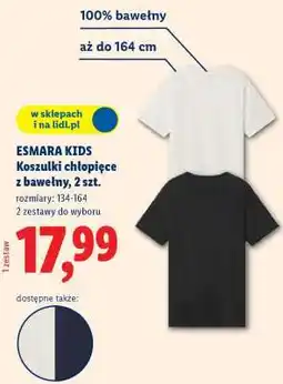 Lidl ESMARA KIDS Koszulki chłopięce z bawełny, 2 szt oferta