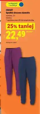 Lidl Crivit Spodnie dresowe damskie oferta