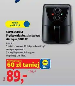 Lidl SILVERCREST Frytkownica beztłuszczowa Air Fryer, 1000 W oferta