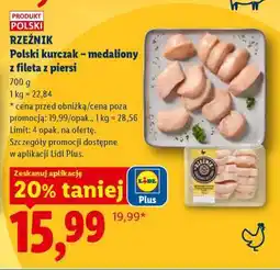Lidl Rzeźnik Polski kurczak – medaliony z fileta z piersi oferta