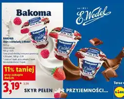 Lidl Bakoma Skyr z czekoladą, E.Wedel oferta