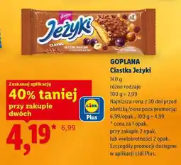 Lidl GOPLANA Ciastka Jeżyki oferta