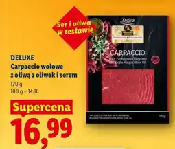 Lidl Deluxe Carpaccio wołowe z oliwą z oliwek i serem oferta