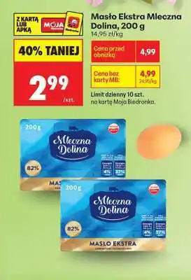Biedronka Masło Ekstra Mleczna Dolina 200 g oferta