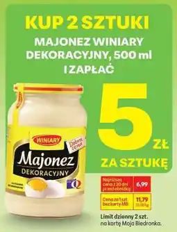 Biedronka MAJONEZ WINIARY DEKORACYJNY, 500 ml oferta