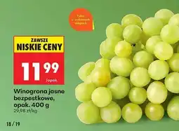 Biedronka Winogrona jasne bezpestkowe opak . 400 g oferta