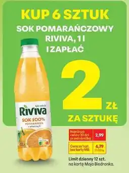 Biedronka Sok pomarańczowy Riviva, 1 l oferta
