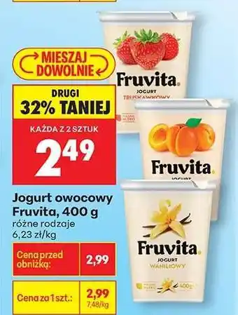 Biedronka Jogurt owocowy Fruvita 400 g oferta
