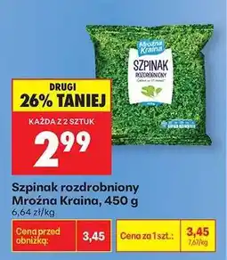 Biedronka Szpinak rozdrobniony Mroźna Kraina 450 g oferta