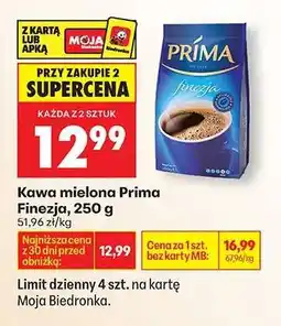 Biedronka KAWA MIELONA PRIMA FINEZJA 250 G oferta
