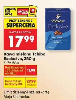 Biedronka Kawa mielona Tchibo Exclusive , 250 g oferta