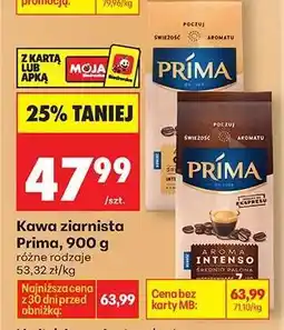 Biedronka Kawa ziarnista Prima 900 g oferta