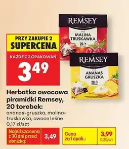 Biedronka Herbatka owocowa piramidki Remsey 20 torebek oferta
