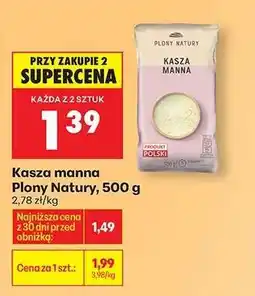 Biedronka Kasza manna Plony Natury, 500 g oferta