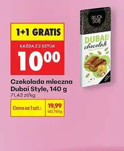 Biedronka Czekolada mleczna Dubai Style, 140 g oferta