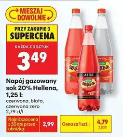 Biedronka Napój gazowany sok 20% Hellena, 1,25 l oferta