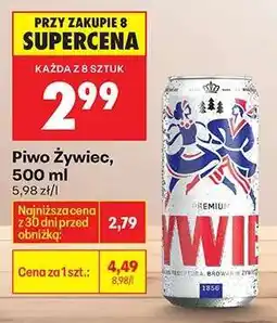 Biedronka piwo Żywiec 500 ml oferta