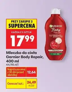 Biedronka Mleczko do ciała Garnier Body Repair, 400 ml oferta