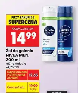Biedronka Żel do golenia NIVEA MEN, 200 ml oferta