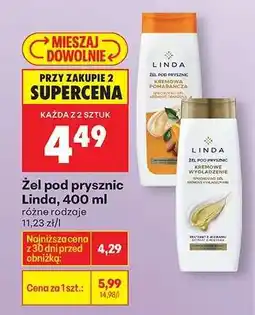 Biedronka Żel pod prysznic Linda, 400 ml oferta