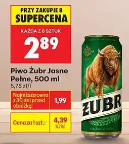 Biedronka Piwo Żubr Jasne Pełne, 500 ml oferta