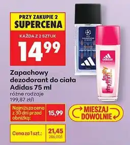 Biedronka Zapachowy dezodorant do ciała Adidas, 75 ml oferta