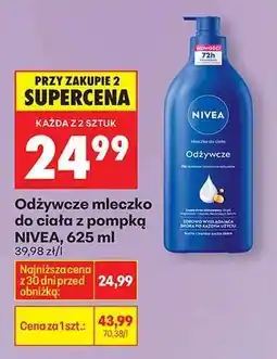 Biedronka Odżywcze mleczko do ciała z pompką NIVEA, 625 ml oferta
