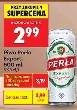 Biedronka PIWO PERŁA EXPORT 500 ML oferta