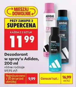 Biedronka Dezodorant w spray’u Adidas, 200 ml oferta