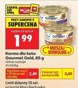 Biedronka Karma dla kota Gourmet Gold, 85 g oferta