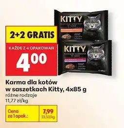 Biedronka Karma dla kotów w saszetkach Kitty, 4x85 g oferta
