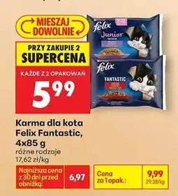 Biedronka Karma dla kota Felix Fantastic 4x85 g oferta
