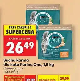 Biedronka Sucha karma dla kota Purina One , 1,5 kg oferta