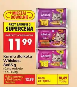 Biedronka Karma dla kota Whiskas, 8x85 g oferta