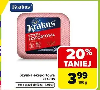 Carrefour Szynka eksportowa KRAKUS oferta