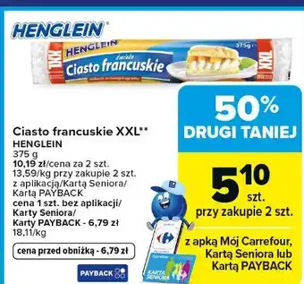 Carrefour Ciasto francuskie XXL** HENGLEIN oferta