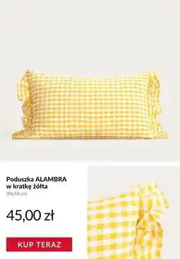 Homla Poduszka ALAMBRA w kratkę żółta oferta