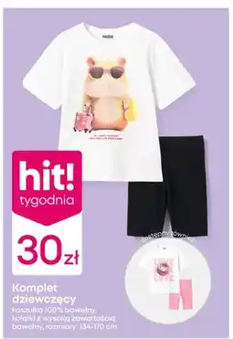 Pepco Komplet dziewczęcy: kolarki i koszulka z bawełny oferta